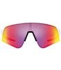 Color:White/Purple - Image 2 - Men's Sutro Lite Sweep Prizm 58mm Rectangle Shield Sunglasses