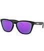 Color:Matte Black/Prizm Violet - Image 1 - Unisex OO9013 Frogskins 55mm Square Sunglasses