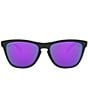 Color:Matte Black/Prizm Violet - Image 2 - Unisex OO9013 Frogskins 55mm Square Sunglasses