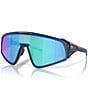 Color:Blue - Image 1 - Unisex OO9404 Latch Panel 35mm Shield Sunglasses