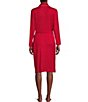 Color:Brocade Red - Image 2 - Oasis Lightweight Brushed Sweater Knit Long Sleeve Robe