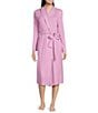Color:Heather Pink Orchid - Image 1 - Oasis Lightweight Brushed Sweater Knit Long Sleeve Robe
