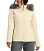 Color:Sandbar - Image 1 - Tuscany HydroBlock® Elite Faux Fur Hooded Zip Front Jacket