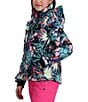 Color:Alohaute - Image 3 - Big Girls 7-16 Floral Print Taja Jacket