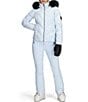 Obermeyer Bombshell Faux Fur Trim Insulated Water Resistant Puffer Ski Jacket, Color:Daylight Blue - Image 4