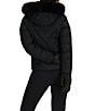 Obermeyer Bombshell Luxe Stand Fleece Collar Zip Front Puffer Ski Jacket, Color:Black - Image 2
