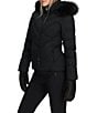 Obermeyer Bombshell Luxe Stand Fleece Collar Zip Front Puffer Ski Jacket, Color:Black - Image 3