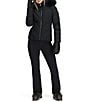 Obermeyer Bombshell Luxe Stand Fleece Collar Zip Front Puffer Ski Jacket, Color:Black - Image 4
