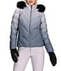 Obermeyer Bombshell Ombre Luxe Stand Fleece Collar Zip Front Puffer Ski Jacket, Color:Moonlight - Image 1
