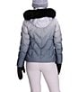 Obermeyer Bombshell Ombre Luxe Stand Fleece Collar Zip Front Puffer Ski Jacket, Color:Moonlight - Image 2