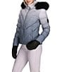Obermeyer Bombshell Ombre Luxe Stand Fleece Collar Zip Front Puffer Ski Jacket, Color:Moonlight - Image 4