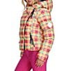 Obermeyer Calypso Down Plaid Print Asymmetrical Zip Puffer Ski Jacket, Color:Sun Day Plaid - Image 3