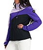 Color:Black - Image 3 - Jette HydroBlock® Pro Hooded Zip Front Color Block Jacket