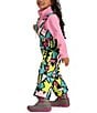 Color:Schools Out - Image 3 - Little/Big Girls 2T-8 Multi Abstract Print Snoverall Pants