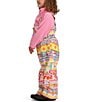 Color:Daisy Dreams - Image 3 - Little/Big Girls 2T-8 Daisy Dreams Print Snoverall Bib Pants