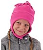 Color:Pink Power - Image 6 - Little/Big Girls Orbit Snow/Ski Fleece Hat