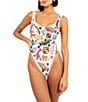 OCEANUS Arizona Beaded One Piece Swimsuit, Color:White - Image 1