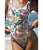 OCEANUS Arizona Beaded One Piece Swimsuit, Color:White - Image 4