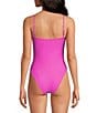 OCEANUS Mirrored Sea Beaded One Piece Swimsuit, Color:Purple - Image 2