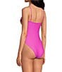 OCEANUS Mirrored Sea Beaded One Piece Swimsuit, Color:Purple - Image 4