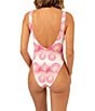 OCEANUS Shell Beaded One Piece Swimsuit, Color:Pink - Image 2