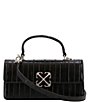 Off-White Jitney East West Croc Top Handle Crossbody Bag - Image 4