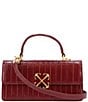 Off-White Jitney East West Croc Top Handle Crossbody Bag - Image 1