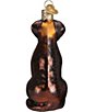 Old World Christmas Chocolate Labrador Glass Ornament - Image 3