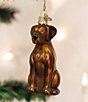 Old World Christmas Chocolate Labrador Glass Ornament - Image 5