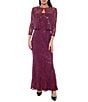 Oleg Cassini Beaded Lace Strapless Sheath Dress With Jacket - Image 1