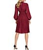 Oleg Cassini Long Sleeve Pleated Dress - Image 2