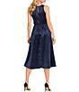 Oleg Cassini Satin Rouched Neck Dress - Image 6