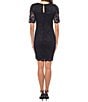 Oleg Cassini Soutache Mesh Elbow Sleeve Midi Dress - Image 2