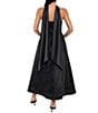 Oleg Cassini Strapless Floral Placement Midi Satin Dress - Image 2