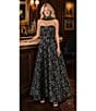 Oleg Cassini Strapless Metallic Brocade Gown - Image 5
