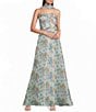 Oleg Cassini Strapless Organza Long Gown - Image 1
