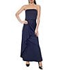 Oleg Cassini Strapless Side Drape Scuba Gown - Image 1