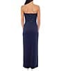 Oleg Cassini Techno Crepe Strapless Beaded Bodice Long Sheath Dress - Image 2