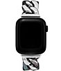Color:Silver - Image 1 - Aurora Rainbow Crystal Stainless Steel Chain Bracelet Apple Watch Strap