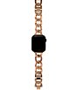 Color:Rose Gold - Image 3 - Aurora Rose Gold-Tone Chain Bracelet Apple Watch Strap