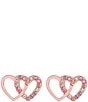 Color:Rose Gold - Image 3 - Classics Crystal Interlink Heart Bracelet & Stud Earrings Set