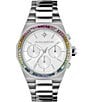 Color:Siver - Image 1 - Hexa Multifuction Rainbow & Stainless Steel Bracelet Watch