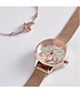 Color:Rose Gold - Image 3 - Rainbow Bee Rose Gold Mesh Watch