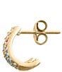 Color:Gold - Image 2 - Crystal Rainbow Claw Earrings