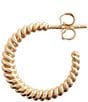 Color:Gold - Image 2 - Rope Twist Hoop Earrings