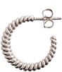 Color:Silver - Image 2 - Rope Twist Hoop Earrings