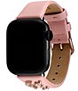 Color:Pink - Image 2 - Rose Gold & Blush Celestial Leather Apple Watch Strap