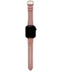 Color:Pink - Image 3 - Rose Gold & Blush Celestial Leather Apple Watch Strap