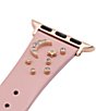 Color:Pink - Image 5 - Rose Gold & Blush Celestial Leather Apple Watch Strap