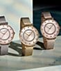 Color:Rose Gold - Image 5 - T-Bar Quartz Analog White Dial Carnation Gold Stainless Steel Mesh Strap Watch